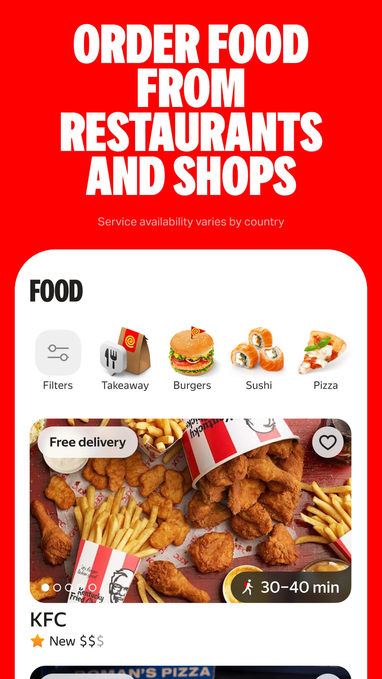 Yango: taxi, food, delivery screenshot